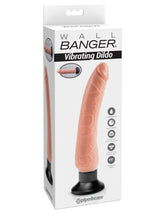 Wall Banger Beige Vibrating Dildo with Suction Cup Base DONGS Vibrating